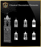 Free Classical Decoration Blocks V.17 - CAD Design | Download CAD Drawings | AutoCAD Blocks | AutoCAD Symbols | CAD Drawings | Architecture Details│Landscape Details | See more about AutoCAD, Cad Drawing and Architecture Details