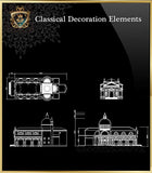 Free Classical Decoration Blocks V.21 - CAD Design | Download CAD Drawings | AutoCAD Blocks | AutoCAD Symbols | CAD Drawings | Architecture Details│Landscape Details | See more about AutoCAD, Cad Drawing and Architecture Details