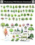 Hand-painted PSD Tree Blocks 3 - CAD Design | Download CAD Drawings | AutoCAD Blocks | AutoCAD Symbols | CAD Drawings | Architecture Details│Landscape Details | See more about AutoCAD, Cad Drawing and Architecture Details