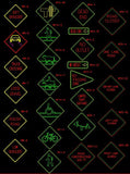 Sign Library - CAD Design | Download CAD Drawings | AutoCAD Blocks | AutoCAD Symbols | CAD Drawings | Architecture Details│Landscape Details | See more about AutoCAD, Cad Drawing and Architecture Details
