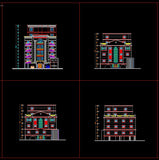 Building Elevation 12 - CAD Design | Download CAD Drawings | AutoCAD Blocks | AutoCAD Symbols | CAD Drawings | Architecture Details│Landscape Details | See more about AutoCAD, Cad Drawing and Architecture Details