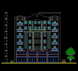 Building Elevation 3 - CAD Design | Download CAD Drawings | AutoCAD Blocks | AutoCAD Symbols | CAD Drawings | Architecture Details│Landscape Details | See more about AutoCAD, Cad Drawing and Architecture Details