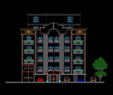Building Elevation 6 - CAD Design | Download CAD Drawings | AutoCAD Blocks | AutoCAD Symbols | CAD Drawings | Architecture Details│Landscape Details | See more about AutoCAD, Cad Drawing and Architecture Details