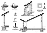 Wood Structure Details - CAD Design | Download CAD Drawings | AutoCAD Blocks | AutoCAD Symbols | CAD Drawings | Architecture Details│Landscape Details | See more about AutoCAD, Cad Drawing and Architecture Details