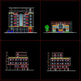 Building Elevation 12 - CAD Design | Download CAD Drawings | AutoCAD Blocks | AutoCAD Symbols | CAD Drawings | Architecture Details│Landscape Details | See more about AutoCAD, Cad Drawing and Architecture Details