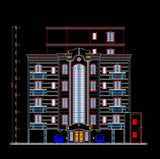 Building Elevation 8 - CAD Design | Download CAD Drawings | AutoCAD Blocks | AutoCAD Symbols | CAD Drawings | Architecture Details│Landscape Details | See more about AutoCAD, Cad Drawing and Architecture Details