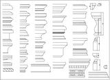 Over 1200+ Decorative Elements,Crown molding,Chair-rail,Door Trim,Skirting Board,Corner Post,Plain Molding - CAD Design | Download CAD Drawings | AutoCAD Blocks | AutoCAD Symbols | CAD Drawings | Architecture Details│Landscape Details | See more about AutoCAD, Cad Drawing and Architecture Details
