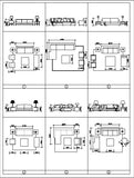 Sofa Cad Blocks Set - CAD Design | Download CAD Drawings | AutoCAD Blocks | AutoCAD Symbols | CAD Drawings | Architecture Details│Landscape Details | See more about AutoCAD, Cad Drawing and Architecture Details