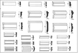 Over 1200+ Decorative Elements,Crown molding,Chair-rail,Door Trim,Skirting Board,Corner Post,Plain Molding - CAD Design | Download CAD Drawings | AutoCAD Blocks | AutoCAD Symbols | CAD Drawings | Architecture Details│Landscape Details | See more about AutoCAD, Cad Drawing and Architecture Details