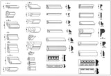 Over 1200+ Decorative Elements,Crown molding,Chair-rail,Door Trim,Skirting Board,Corner Post,Plain Molding - CAD Design | Download CAD Drawings | AutoCAD Blocks | AutoCAD Symbols | CAD Drawings | Architecture Details│Landscape Details | See more about AutoCAD, Cad Drawing and Architecture Details