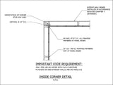 Free CAD Details- Inside Corner Wall Detail - CAD Design | Download CAD Drawings | AutoCAD Blocks | AutoCAD Symbols | CAD Drawings | Architecture Details│Landscape Details | See more about AutoCAD, Cad Drawing and Architecture Details