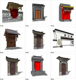 【Sketchup 3D Models】46 Types of Chinese Entrance Design 3D Models - CAD Design | Download CAD Drawings | AutoCAD Blocks | AutoCAD Symbols | CAD Drawings | Architecture Details│Landscape Details | See more about AutoCAD, Cad Drawing and Architecture Details