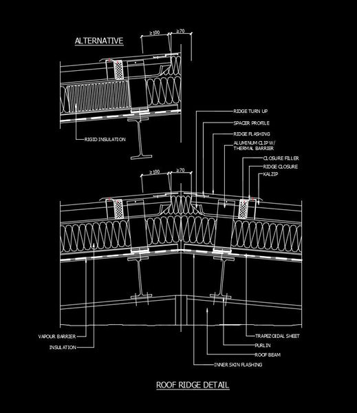 Curved Ridge Detail Free CAD Details-Roof Ridge Detail | CAD Download – CAD Design | Free ...