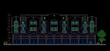Building Elevation 3 - CAD Design | Download CAD Drawings | AutoCAD Blocks | AutoCAD Symbols | CAD Drawings | Architecture Details│Landscape Details | See more about AutoCAD, Cad Drawing and Architecture Details