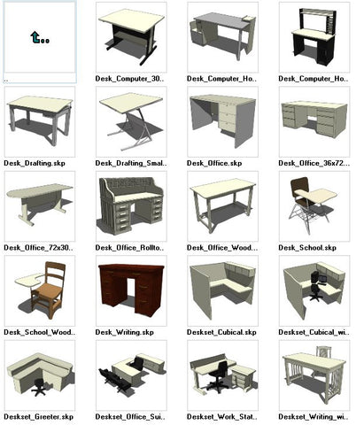 ●Sketchup Desk 3D models