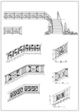 Ornamental Stair and Elevation - CAD Design | Download CAD Drawings | AutoCAD Blocks | AutoCAD Symbols | CAD Drawings | Architecture Details│Landscape Details | See more about AutoCAD, Cad Drawing and Architecture Details