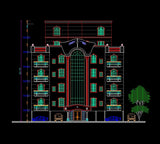 Building Elevation 6 - CAD Design | Download CAD Drawings | AutoCAD Blocks | AutoCAD Symbols | CAD Drawings | Architecture Details│Landscape Details | See more about AutoCAD, Cad Drawing and Architecture Details