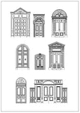 Ornamental Door & Window Bundle - CAD Design | Download CAD Drawings | AutoCAD Blocks | AutoCAD Symbols | CAD Drawings | Architecture Details│Landscape Details | See more about AutoCAD, Cad Drawing and Architecture Details