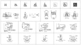 Accessibility Facilities Drawings V1 - CAD Design | Download CAD Drawings | AutoCAD Blocks | AutoCAD Symbols | CAD Drawings | Architecture Details│Landscape Details | See more about AutoCAD, Cad Drawing and Architecture Details