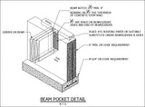 Free CAD Details-Beam Pocket Detail (Iso) - CAD Design | Download CAD Drawings | AutoCAD Blocks | AutoCAD Symbols | CAD Drawings | Architecture Details│Landscape Details | See more about AutoCAD, Cad Drawing and Architecture Details