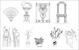 Free Furnishings Accessories - CAD Design | Download CAD Drawings | AutoCAD Blocks | AutoCAD Symbols | CAD Drawings | Architecture Details│Landscape Details | See more about AutoCAD, Cad Drawing and Architecture Details