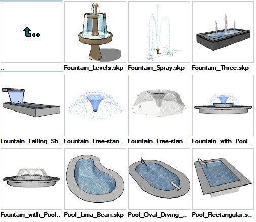 Sketchup Water Features 3D models download - CAD Design | Download CAD Drawings | AutoCAD Blocks | AutoCAD Symbols | CAD Drawings | Architecture Details│Landscape Details | See more about AutoCAD, Cad Drawing and Architecture Details