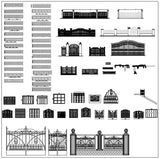 Door and fence design blocks - CAD Design | Download CAD Drawings | AutoCAD Blocks | AutoCAD Symbols | CAD Drawings | Architecture Details│Landscape Details | See more about AutoCAD, Cad Drawing and Architecture Details