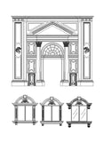 Ornamental Parts of Buildings 1 - CAD Design | Download CAD Drawings | AutoCAD Blocks | AutoCAD Symbols | CAD Drawings | Architecture Details│Landscape Details | See more about AutoCAD, Cad Drawing and Architecture Details