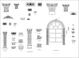 Ornamental Parts of Buildings 14 - CAD Design | Download CAD Drawings | AutoCAD Blocks | AutoCAD Symbols | CAD Drawings | Architecture Details│Landscape Details | See more about AutoCAD, Cad Drawing and Architecture Details