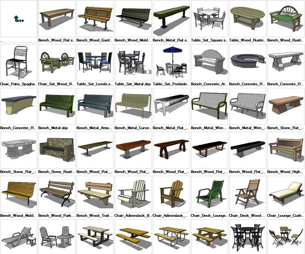 Sketchup Furniture Exterior 3D models download - CAD Design | Download CAD Drawings | AutoCAD Blocks | AutoCAD Symbols | CAD Drawings | Architecture Details│Landscape Details | See more about AutoCAD, Cad Drawing and Architecture Details