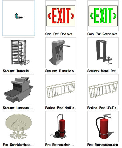 ●Sketchup Safety+Security 3D models