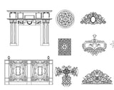 Free Decorative Elements V8 - CAD Design | Download CAD Drawings | AutoCAD Blocks | AutoCAD Symbols | CAD Drawings | Architecture Details│Landscape Details | See more about AutoCAD, Cad Drawing and Architecture Details