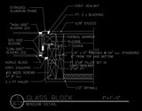 Free CAD Details-Glass Block Detail - CAD Design | Download CAD Drawings | AutoCAD Blocks | AutoCAD Symbols | CAD Drawings | Architecture Details│Landscape Details | See more about AutoCAD, Cad Drawing and Architecture Details