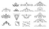 Ornamental Parts of Buildings 12 - CAD Design | Download CAD Drawings | AutoCAD Blocks | AutoCAD Symbols | CAD Drawings | Architecture Details│Landscape Details | See more about AutoCAD, Cad Drawing and Architecture Details