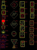Sign Library - CAD Design | Download CAD Drawings | AutoCAD Blocks | AutoCAD Symbols | CAD Drawings | Architecture Details│Landscape Details | See more about AutoCAD, Cad Drawing and Architecture Details