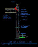 Ridge Eave & Parapet Details - CAD Design | Download CAD Drawings | AutoCAD Blocks | AutoCAD Symbols | CAD Drawings | Architecture Details│Landscape Details | See more about AutoCAD, Cad Drawing and Architecture Details