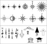 Free North Symbols - CAD Design | Download CAD Drawings | AutoCAD Blocks | AutoCAD Symbols | CAD Drawings | Architecture Details│Landscape Details | See more about AutoCAD, Cad Drawing and Architecture Details