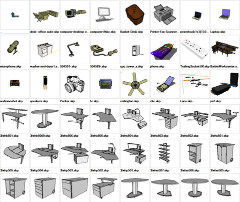●Sketchup Office 3D models