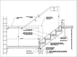 Free CAD Details-Stair @ Landing Detail - CAD Design | Download CAD Drawings | AutoCAD Blocks | AutoCAD Symbols | CAD Drawings | Architecture Details│Landscape Details | See more about AutoCAD, Cad Drawing and Architecture Details