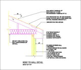 Free CAD Details-Roof To Wall Detail - CAD Design | Download CAD Drawings | AutoCAD Blocks | AutoCAD Symbols | CAD Drawings | Architecture Details│Landscape Details | See more about AutoCAD, Cad Drawing and Architecture Details