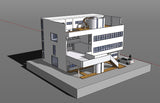 Sketchup 3D Architecture models-Villa Stein(Le Corbusier) - CAD Design | Download CAD Drawings | AutoCAD Blocks | AutoCAD Symbols | CAD Drawings | Architecture Details│Landscape Details | See more about AutoCAD, Cad Drawing and Architecture Details