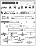 Automobile-Airplane-Truck Blocks - CAD Design | Download CAD Drawings | AutoCAD Blocks | AutoCAD Symbols | CAD Drawings | Architecture Details│Landscape Details | See more about AutoCAD, Cad Drawing and Architecture Details