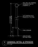 Free CAD Details-Handrail Detail - CAD Design | Download CAD Drawings | AutoCAD Blocks | AutoCAD Symbols | CAD Drawings | Architecture Details│Landscape Details | See more about AutoCAD, Cad Drawing and Architecture Details