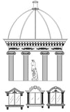 Ornamental Parts of Buildings 1 - CAD Design | Download CAD Drawings | AutoCAD Blocks | AutoCAD Symbols | CAD Drawings | Architecture Details│Landscape Details | See more about AutoCAD, Cad Drawing and Architecture Details