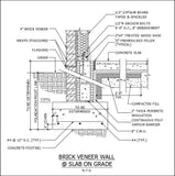 Free CAD Details-Brick Veneer Wall & Slab - CAD Design | Download CAD Drawings | AutoCAD Blocks | AutoCAD Symbols | CAD Drawings | Architecture Details│Landscape Details | See more about AutoCAD, Cad Drawing and Architecture Details