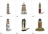 【Sketchup 3D Models】15 Types of European Tower Design 3D Models - CAD Design | Download CAD Drawings | AutoCAD Blocks | AutoCAD Symbols | CAD Drawings | Architecture Details│Landscape Details | See more about AutoCAD, Cad Drawing and Architecture Details