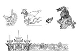 Free Chinese Decorative Elements V6 - CAD Design | Download CAD Drawings | AutoCAD Blocks | AutoCAD Symbols | CAD Drawings | Architecture Details│Landscape Details | See more about AutoCAD, Cad Drawing and Architecture Details