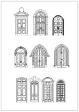 Ornamental Door & Window Bundle - CAD Design | Download CAD Drawings | AutoCAD Blocks | AutoCAD Symbols | CAD Drawings | Architecture Details│Landscape Details | See more about AutoCAD, Cad Drawing and Architecture Details