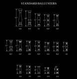 Free CAD Details-Standard Balusters - CAD Design | Download CAD Drawings | AutoCAD Blocks | AutoCAD Symbols | CAD Drawings | Architecture Details│Landscape Details | See more about AutoCAD, Cad Drawing and Architecture Details