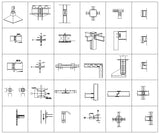 Steel Structure Details V1 - CAD Design | Download CAD Drawings | AutoCAD Blocks | AutoCAD Symbols | CAD Drawings | Architecture Details│Landscape Details | See more about AutoCAD, Cad Drawing and Architecture Details